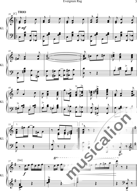 Scott, James: Evergreen Rag - Klavier:3
