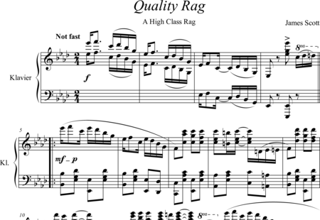 Scott, James: Quality Rag - Piano:0