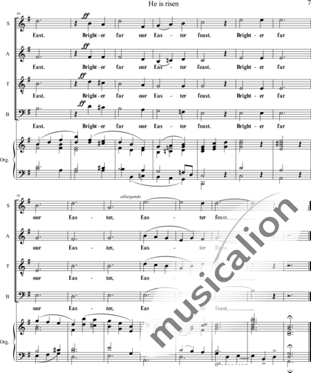 Whitlock, Percy: Anthem for Eastertide: He is Risen - Chor>SATB+Orgel:7