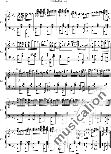 Scott, James: Troubadour Rag - Piano:4