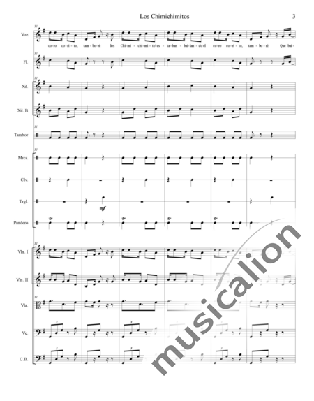 Colmenarez Aguilar, Douglas: Carl Orff Competition 2020 Los Chimichimitos - Choir>SS+Rec+[Xyl2+Perc]+[Vln2+Vla+Vlc+Db]:5