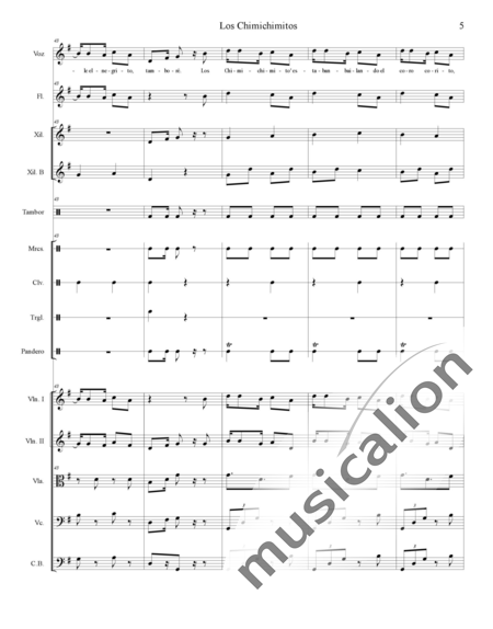 Colmenarez Aguilar, Douglas: Carl Orff Competition 2020 Los Chimichimitos - Choir>SS+Rec+[Xyl2+Perc]+[Vln2+Vla+Vlc+Db]:7