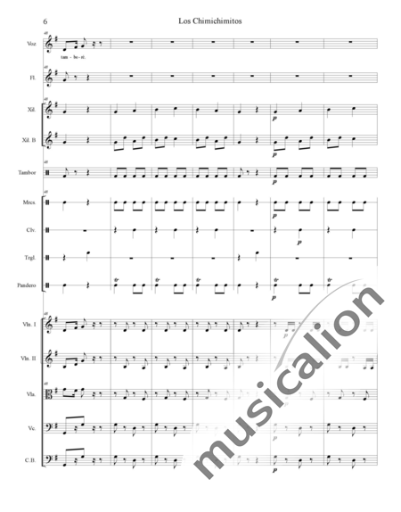 Colmenarez Aguilar, Douglas: Carl Orff Competition 2020 Los Chimichimitos - Choir>SS+Rec+[Xyl2+Perc]+[Vln2+Vla+Vlc+Db]:8