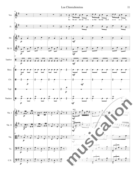 Colmenarez Aguilar, Douglas: Carl Orff Competition 2020 Los Chimichimitos - Choir>SS+Rec+[Xyl2+Perc]+[Vln2+Vla+Vlc+Db]:13