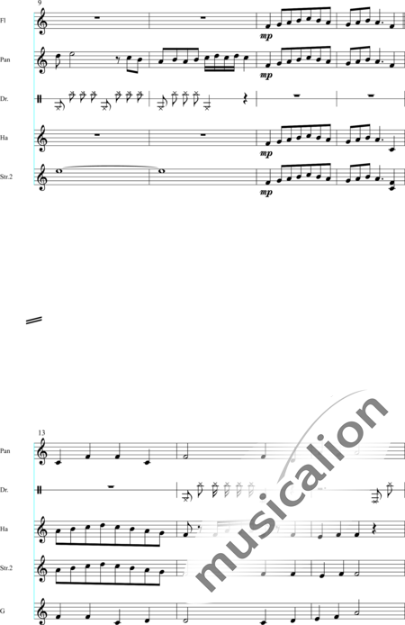 von Dehn, Gunda: Nie warst du mir so innig nah - Chor>SAT+Fl2+Pos+Px+Hf+|aI+Vl+Sy:2