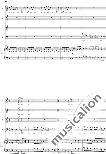 Fischer, Matthäus: Missa I-organ score, 3rd movement: Credo (Mass) - Choir>SATB+Organ:6