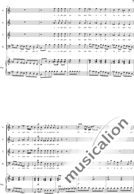 Fischer, Matthäus: Missa I-organ score, 3rd movement: Credo (Mass) - Choir>SATB+Organ:7