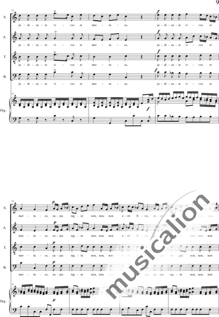 Fischer, Matthäus: Missa I-organ score, 3rd movement: Credo (Mass) - Choir>SATB+Organ:9