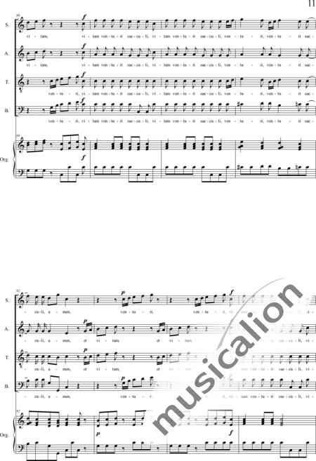 Fischer, Matthäus: Missa I-organ score, 3rd movement: Credo (Mass) - Choir>SATB+Organ:11