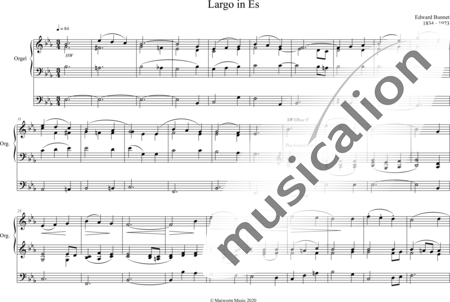 Bunnet, Edward: Largo Es-Dur (Largo E-flat major) - Órgano>cPed:0