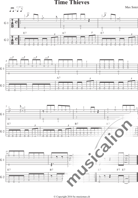 Suter, Max: Time Thieves - Gitarre 2:2