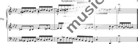Widor, Charles-Marie : Symphonie Nr. 4 f-moll II. Fuge - Orgel>mPed:5