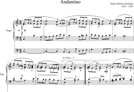 Dunham, Henry M.: Andantino C-Dur - Orgel>mPed:0