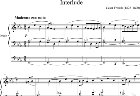 Franck, César: Interlude E flat major - Organ>wped:0