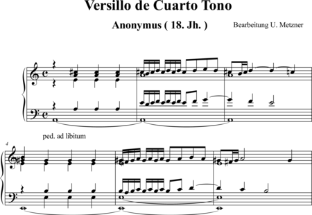 Anónimo, desconocido: Versillo de Cuarto Tono - Órgano:0