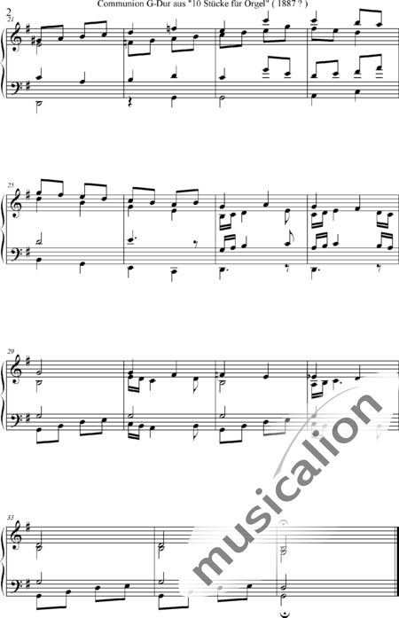Dubois, Théodore: Communion Nr. 8 - Orgel>mPed:2