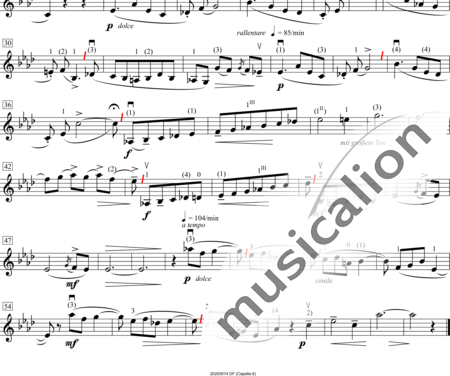 Samie, Auguste: Andantino - Violine:1