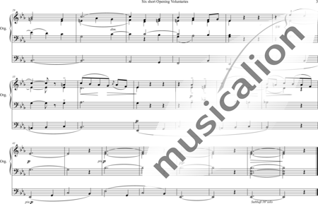 Foster, Myles Birket: Sechs kleine Eröffnungsvorspiele, Nr. 6 Andante Es-Dur - Orgel>mPed:2