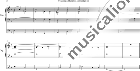 Stolze, Heinrich Wilhelm: Wenn mein Stündlein vorhanden ist (Chorale) - Organ>wped:1