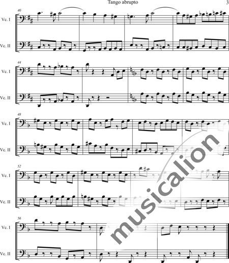 Naujoks, Rainer: Tango aprupto - Violoncello 2:3