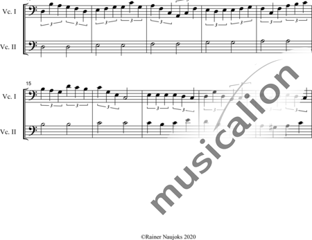 Naujoks, Rainer: The triplets are funny - Violoncello 2:1