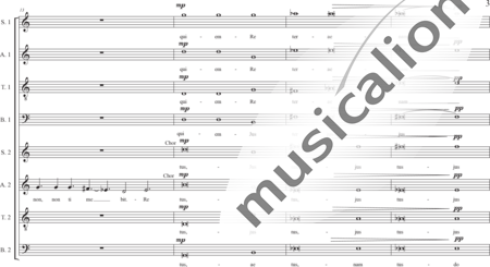 Schäfer, Martina: Requiem a capella, 3rd movement: Graduale (requiem aeternam) - Solo>sop/alt2/ten/bass+Choir>SATB/SATB:2