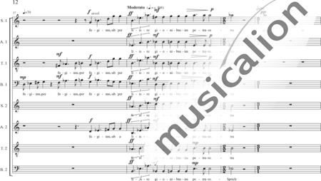 Schäfer, Martina: Requiem a capella, 3rd movement: Graduale (requiem aeternam) - Solo>sop/alt2/ten/bass+Choir>SATB/SATB:11