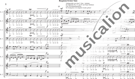 Schäfer, Martina: Requiem a capella, 10th movement: Communio (Lux aeterna, luceat eis) - Choir>SSAATTBB/SATB:7