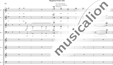 Schäfer, Martina: Requiem a capella, 10th movement: Communio (Lux aeterna, luceat eis) - Choir>SSAATTBB/SATB:15
