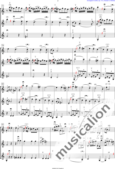 Corelli, Arcangelo
: Sonata in G - Violín 3:3