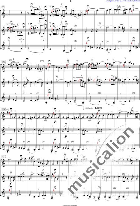 Corelli, Arcangelo
: Sonata in G - Violín 3:4
