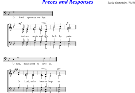Gutteridge, Leslie: Preces and Responses Set 2 (1981) - Chor>SATB:0