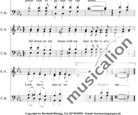 Bätzing, Berthold: Let us break bread together - Chor>SATB:1