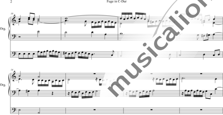 Pachelbel, Johann: Fuge in C-Dur - Orgel>mPed:1