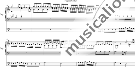 Pachelbel, Johann: Fuge in C-Dur - Orgel>mPed:2