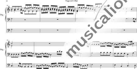 Pachelbel, Johann: Fuge in C-Dur - Orgel>mPed:3