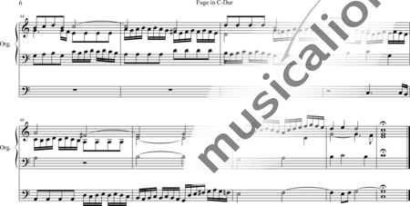 Pachelbel, Johann: Fuge in C-Dur - Orgel>mPed:5