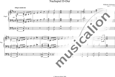 Volckmar, Wilhelm: Postlude D-major - Órgano>cPed:0