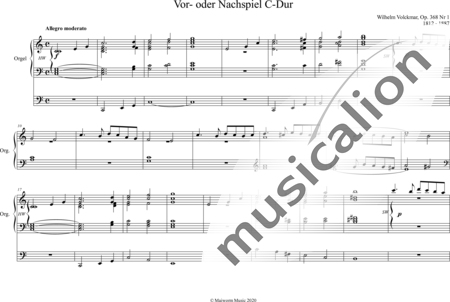 Volckmar, Wilhelm: Vor- oder Nachspiel C-Dur - Orgel>mPed:0