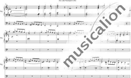 Volckmar, Wilhelm: Vor- oder Nachspiel C-Dur - Orgel>mPed:4
