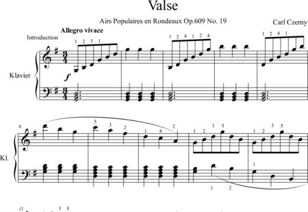 Czerny, Carl: Valse - Piano:0