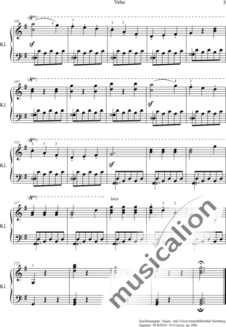 Czerny, Carl: Valse - Piano:5