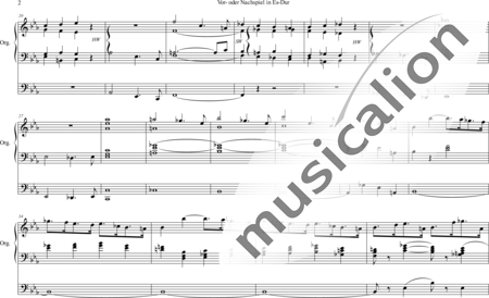 Volckmar, Wilhelm: Vor- oder Nachspiel Es-Dur - Orgel>mPed:1
