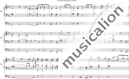 Volckmar, Wilhelm: Vor- oder Nachspiel Es-Dur - Orgel>mPed:4