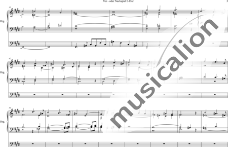 Volckmar, Wilhelm: Vor- oder Nachspiel E-Dur (Prelude or Postlude E-major) - Órgano>cPed:2