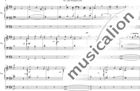 Volckmar, Wilhelm: Vor- oder Nachspiel E-Dur (Prelude or Postlude E-major) - Órgano>cPed:3