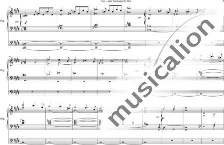 Volckmar, Wilhelm: Vor- oder Nachspiel E-Dur (Prelude or Postlude E-major) - Órgano>cPed:4