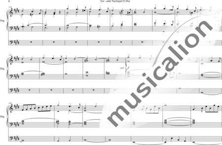 Volckmar, Wilhelm: Vor- oder Nachspiel E-Dur (Prelude or Postlude E-major) - Órgano>cPed:7