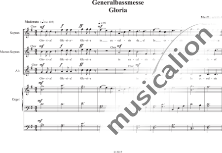 Schäfer, Martina: Gloria (Gloria in excelsis deo!) - Coro>SSA+Órgano>cPed:0