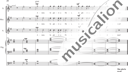 Schäfer, Martina: Gloria (Gloria in excelsis deo!) - Coro>SSA+Órgano>cPed:19